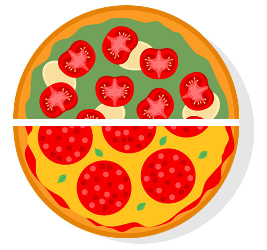 Pizza Palmito a Bolonhesa